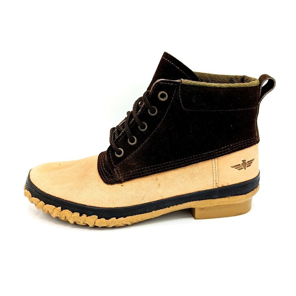 Vintage Women's 9 (40) American Eagle Rawhide & Tanned Leather Splash Duck Boots